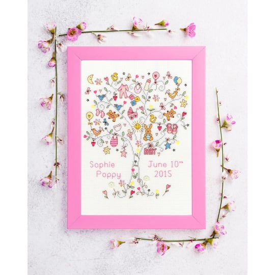 Bothy threads counted cross stitch kit love baby girl XKA7